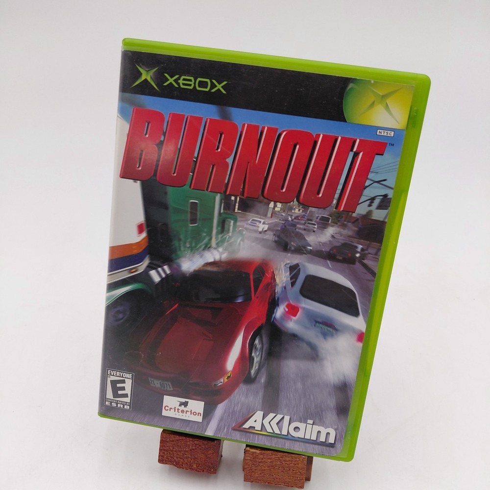 Burnout - Microsoft Xbox Game CIB Manual Aklaim Driving Crashes Gamer